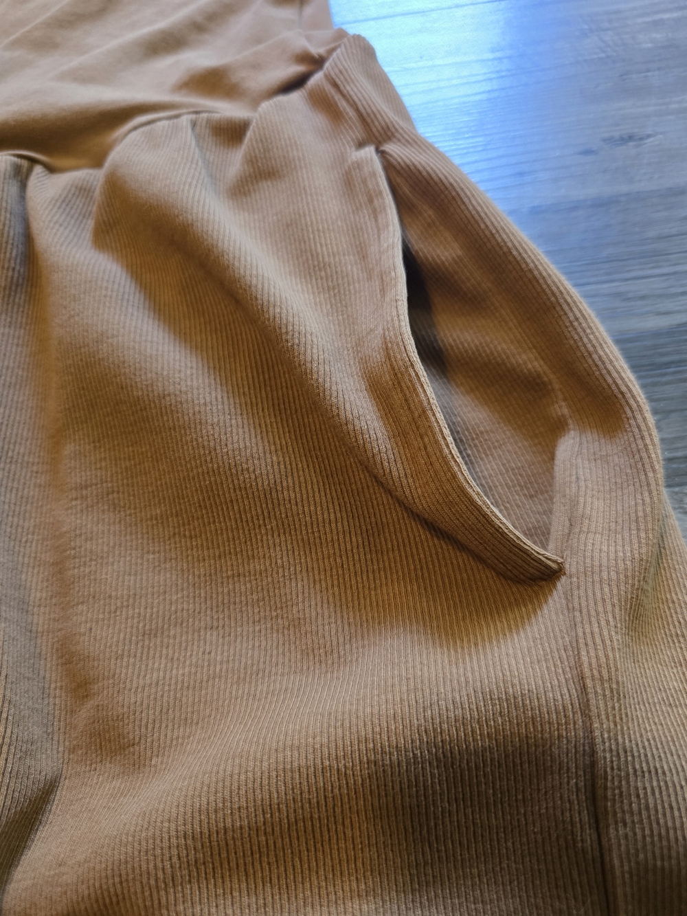 Free People FP Movement Hot Shot Wide Leg Long Sleeve Jumpsuit Tan Medium - Picture 4 of 12